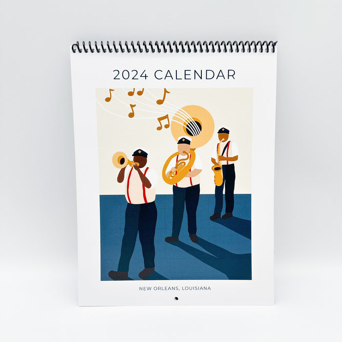 New Orleans Illustrated Calendar 2024