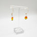 halloween candy corn dangle hoop earrings spooky fun cute festive jewelry