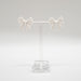 white coquette trendy bow lightweight everyday earrings for her