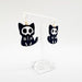 cute spooky black skeleton cat halloween dangle earrings for holiday gifts for her