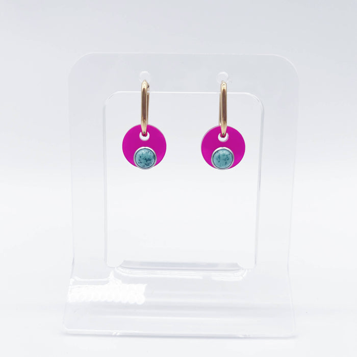 Deco Glam Medallion Oval Hoop