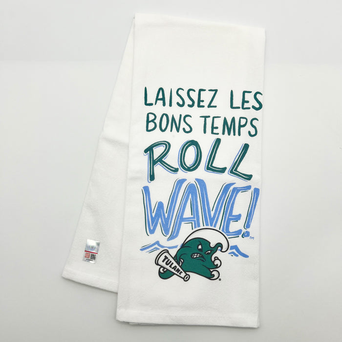 Tulane Roll Wave Tea Towel