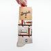 Bonfolk Bookshelf Gray Socks with Books Cozy Fall Book Lover