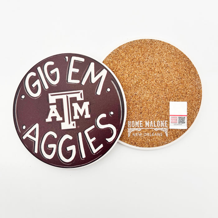 Gig Em Aggies Texas A&M Coaster *ONLINE EXCLUSIVE*