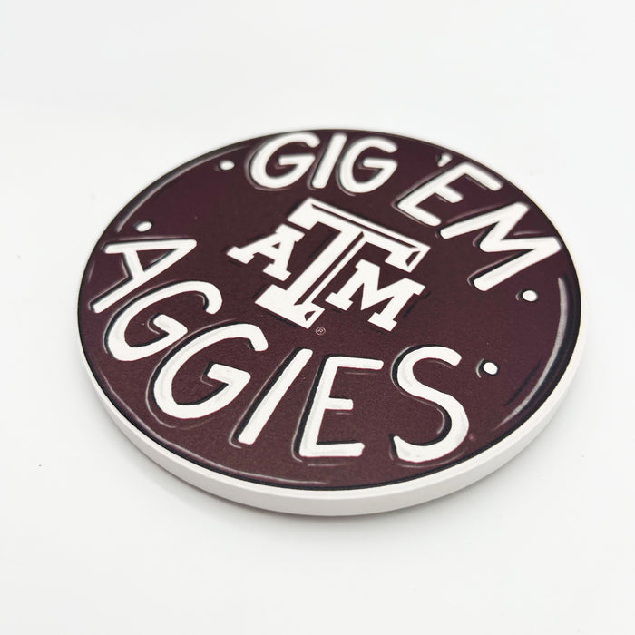 Gig Em Aggies Texas A&M Coaster *ONLINE EXCLUSIVE*