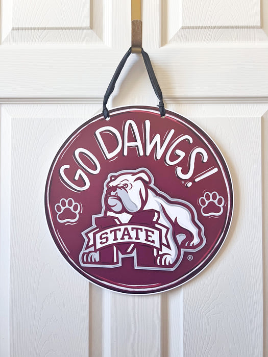 Mississippi Bulldogs Round Door Hanger *ONLINE EXCLUSIVE*