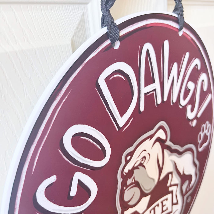 Mississippi Bulldogs Round Door Hanger *ONLINE EXCLUSIVE*