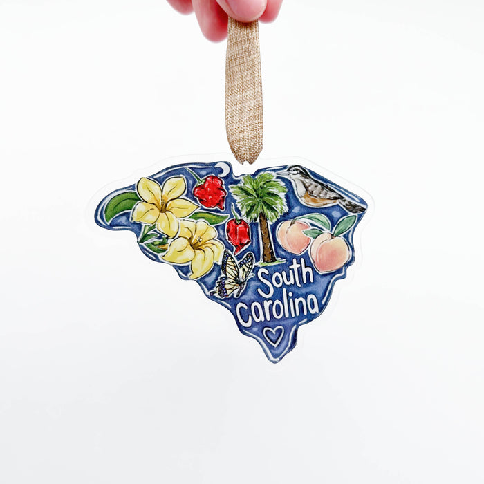 Acrylic South Carolina State Favorites Ornament - ONLINE EXCLUSIVE