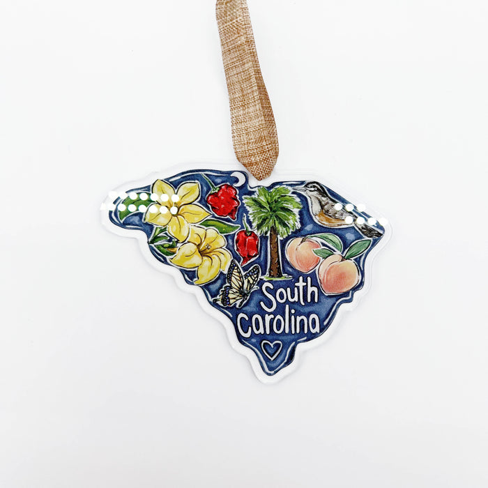 Acrylic South Carolina State Favorites Ornament - ONLINE EXCLUSIVE