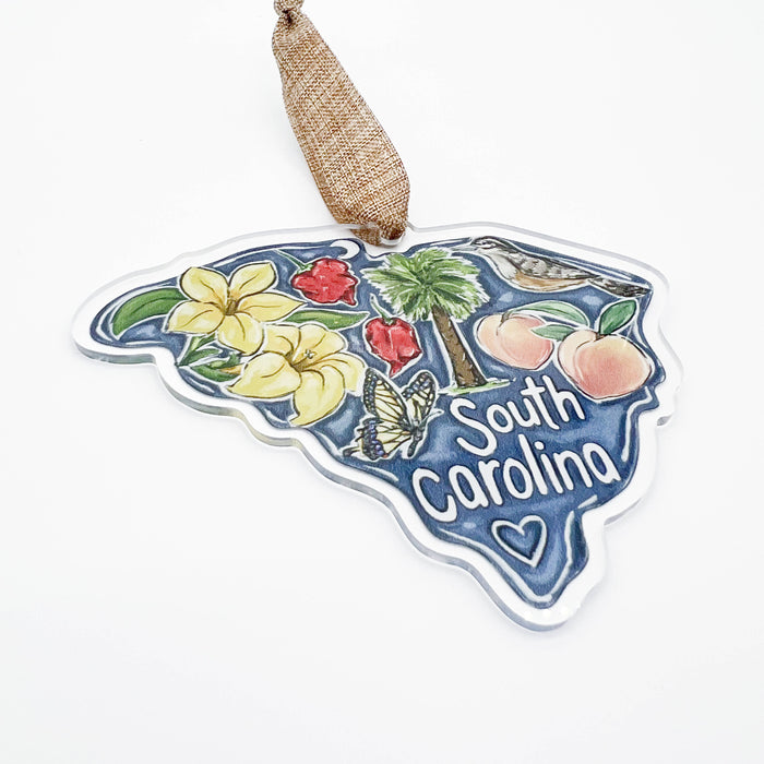 Acrylic South Carolina State Favorites Ornament - ONLINE EXCLUSIVE