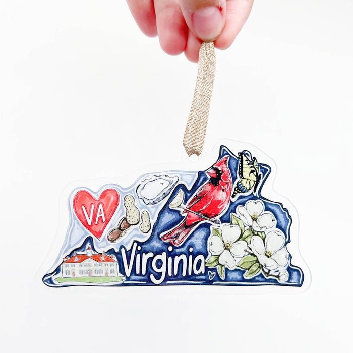Acrylic Virginia State Favorites Ornament - ONLINE EXCLUSIVE