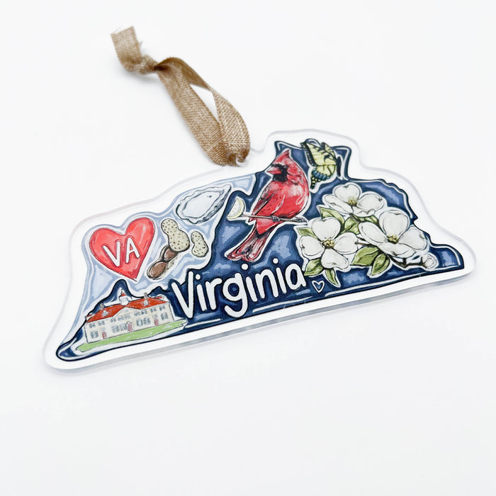 Acrylic Virginia State Favorites Ornament - ONLINE EXCLUSIVE