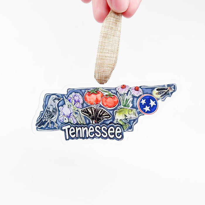 Acrylic Tennessee State Favorites Ornament  - ONLINE EXCLUSIVE