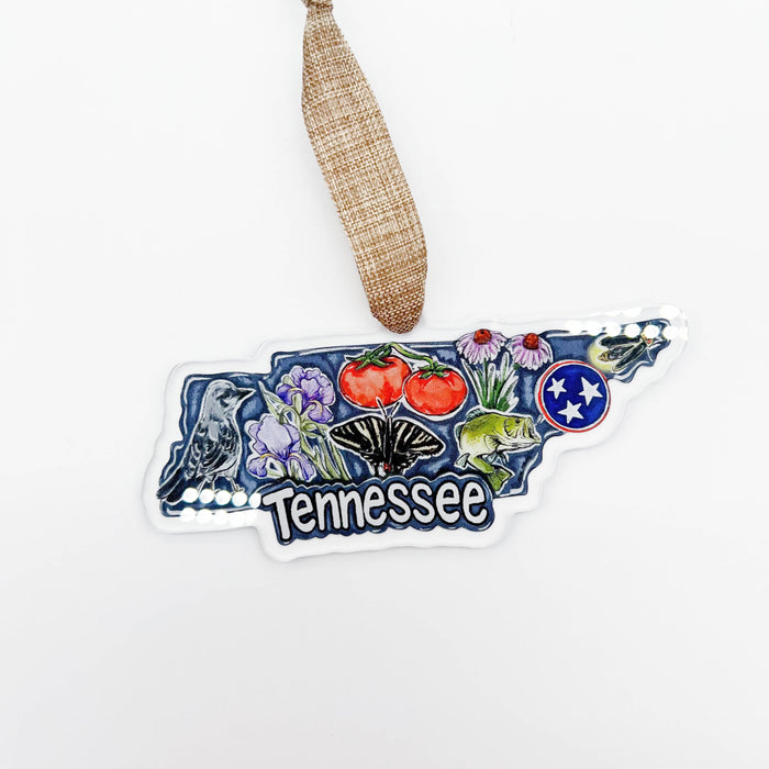 Acrylic Tennessee State Favorites Ornament  - ONLINE EXCLUSIVE