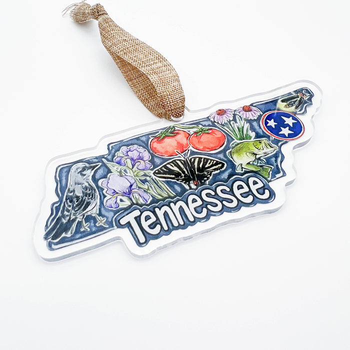 Acrylic Tennessee State Favorites Ornament  - ONLINE EXCLUSIVE