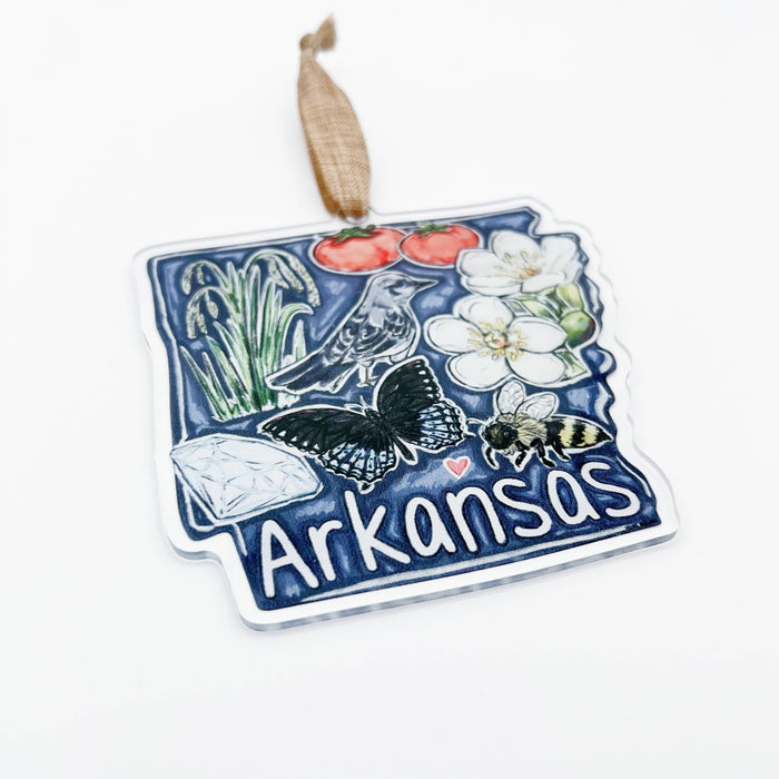 Acrylic Arkansas State Favorites Ornament - ONLINE EXCLUSIVE