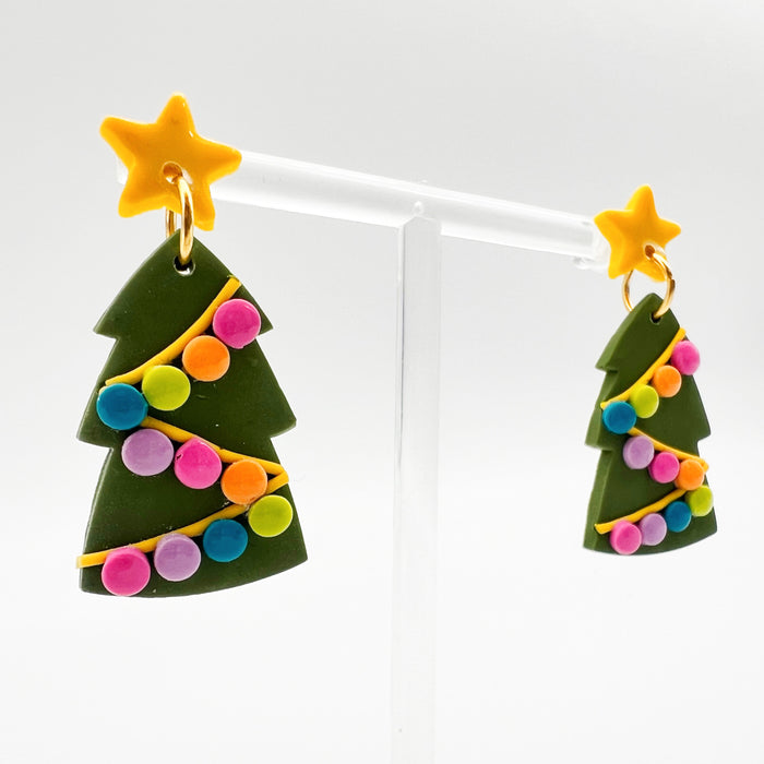 Oh Christmas Tree Clay Earrings