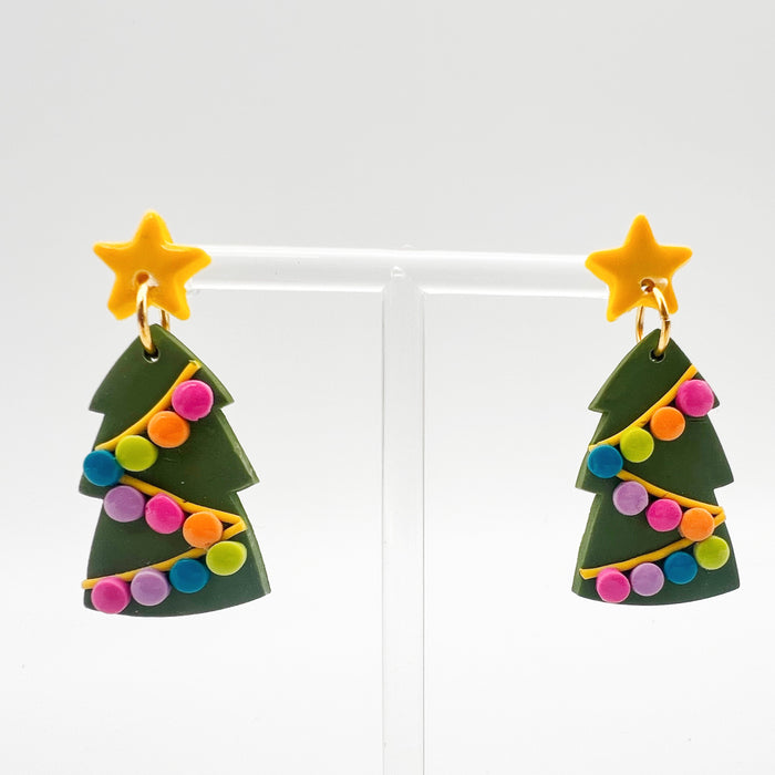 Oh Christmas Tree Clay Earrings