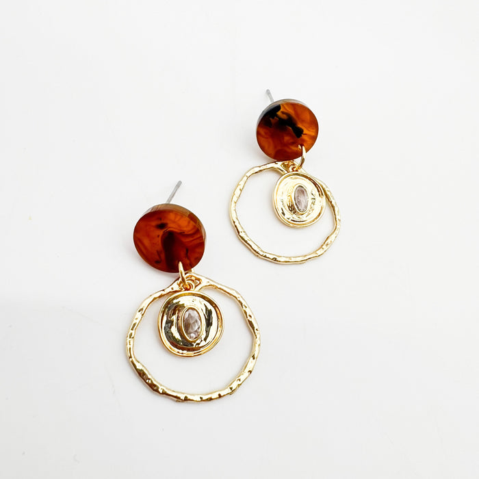 Fall Bohemian Small Circle Earrings