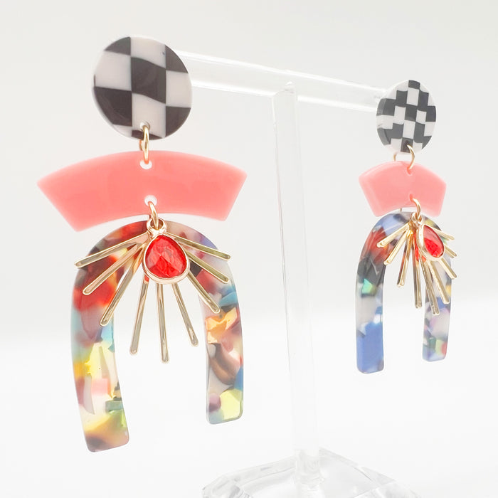 Confetti Multi Mixed Resin Earrings