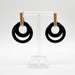 Lightweight wood and acrylic statement everyday wear earrings in black - wedding gift guide mother's day cute fun gift ideas