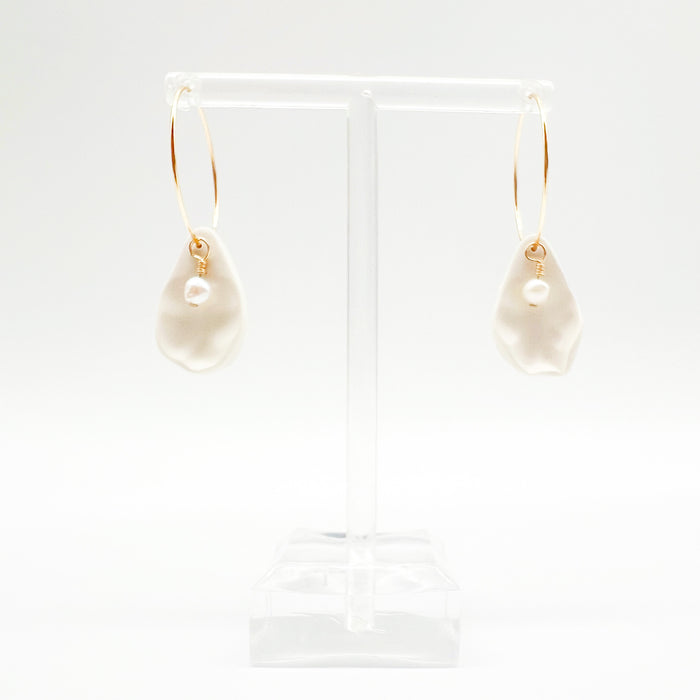 Oyster Hoop Earrings