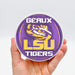 LSU Louisiana State University Geaux Tigers Tiger Eye Purple + Gold Coaster