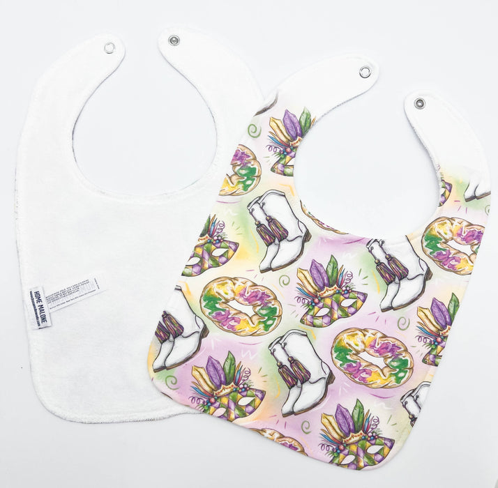 Mardi Gras Baby Bib
