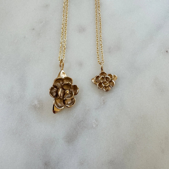 Mimosa Necklace - Large Magnolia Pendant