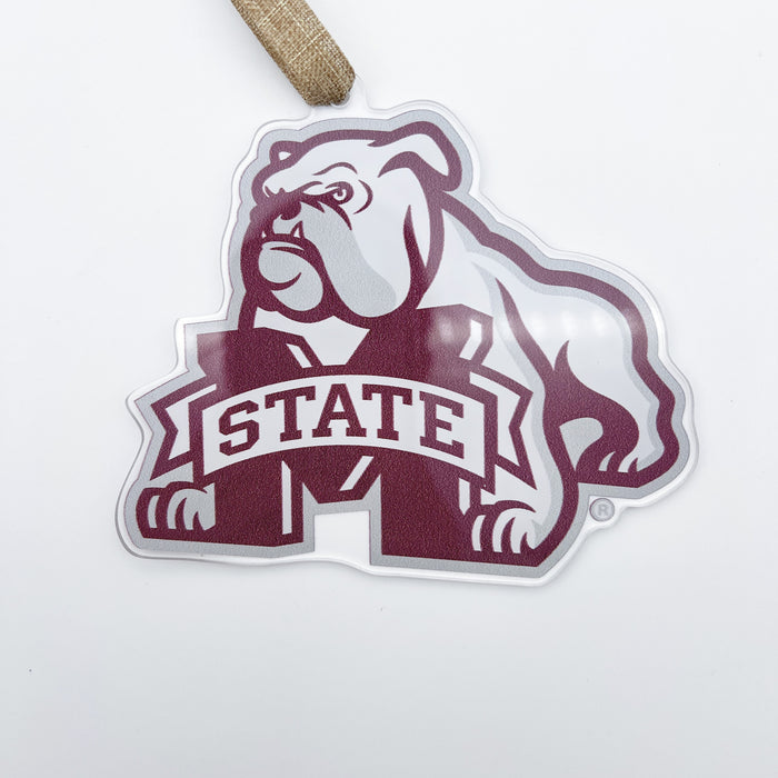 Acrylic Mississippi State Bulldog Ornament *ONLINE EXCLUSIVE*