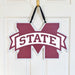 University of Mississippi Licensed Product Go Dawgs Bulldog M State Maroon Holiday Gift Ideas Door Hanger