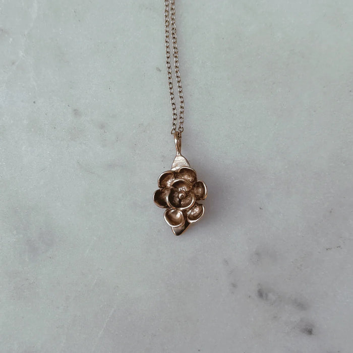 Mimosa Necklace - Large Magnolia Pendant