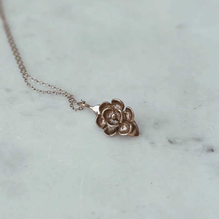 Mimosa Necklace - Large Magnolia Pendant