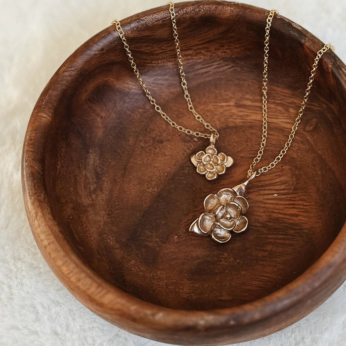 Mimosa Necklace - Large Magnolia Pendant