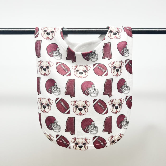 Maroon Bulldog Football Bib