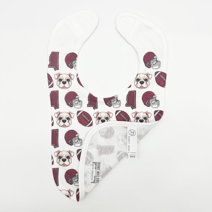 Maroon Bulldog Football Bib