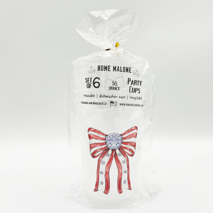 Patriotic Bow Party Cup Set