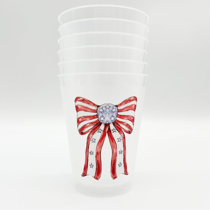 Patriotic Bow Party Cup Set