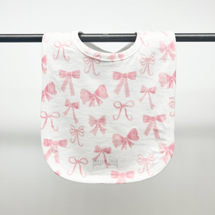 Pink Bows Bib