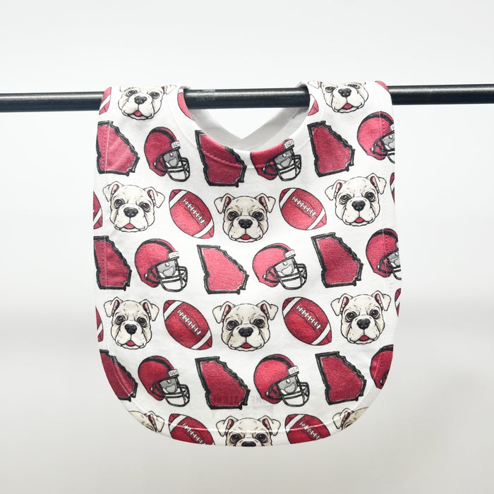 Red Bulldog Football Bib- ONLINE EXCLUSIVE