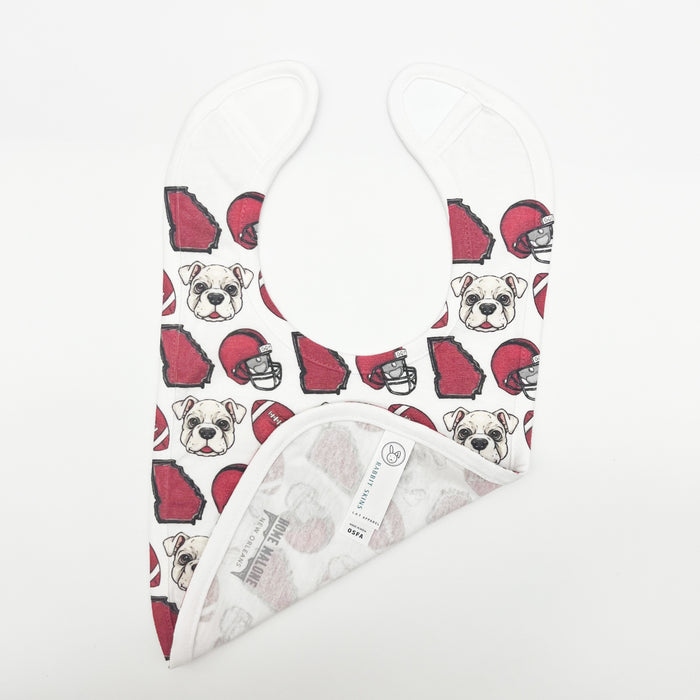 Red Bulldog Football Bib- ONLINE EXCLUSIVE