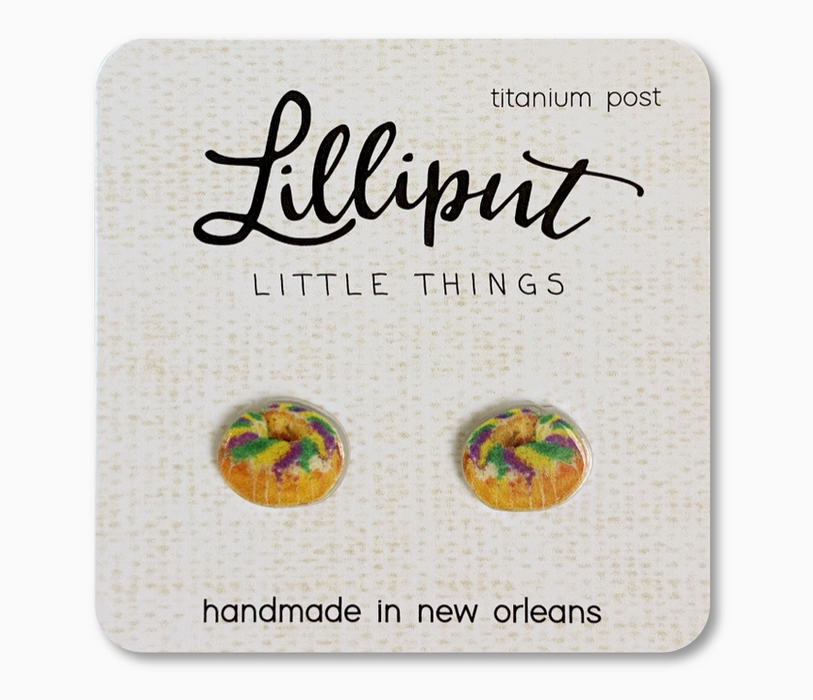 King Cake Stud Earrings