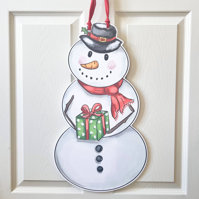 Double Sided Snowman / Pumpkin Stack Door Hanger