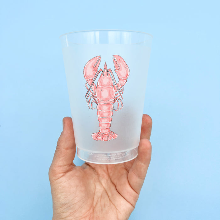 Home Malone Designs Coastal Lobster Shatterproof Party Cup Glassware for Any Occasion - Fun Gift Set for Friends - New Orleans, LA