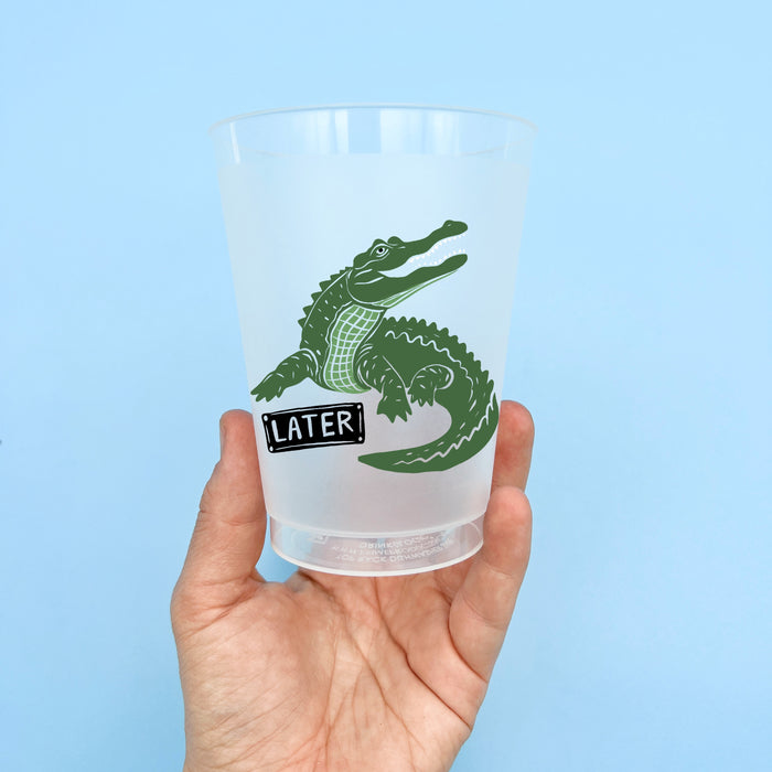 Home Malone Later Gator Cute Simple Design - Lousiana Gators - Pool Party Cups Set of 6 - NOLA - Any Occasion Gift Guide