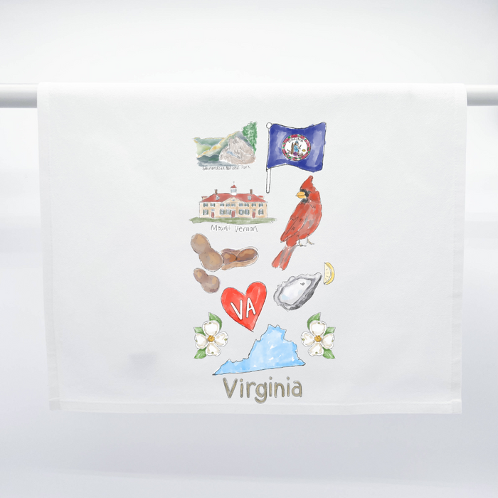 Virginia Icons Tea Towel - ONLINE EXCLUSIVE