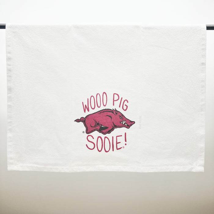 University of Arkansas Razorbacks Wooo Pig Sooie! Pride Tea Towel Hog