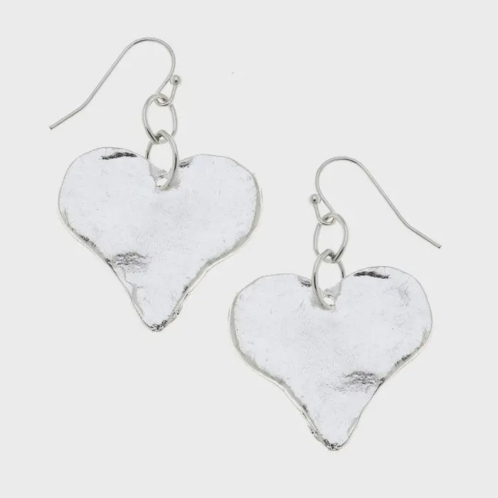 Classic Silver Heart Earrings