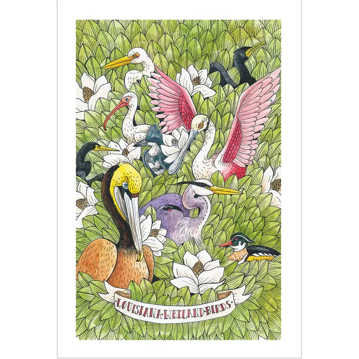 LA Wetland Birds Postcard