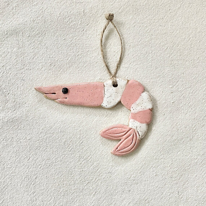Shrimp Ceramic Ornament